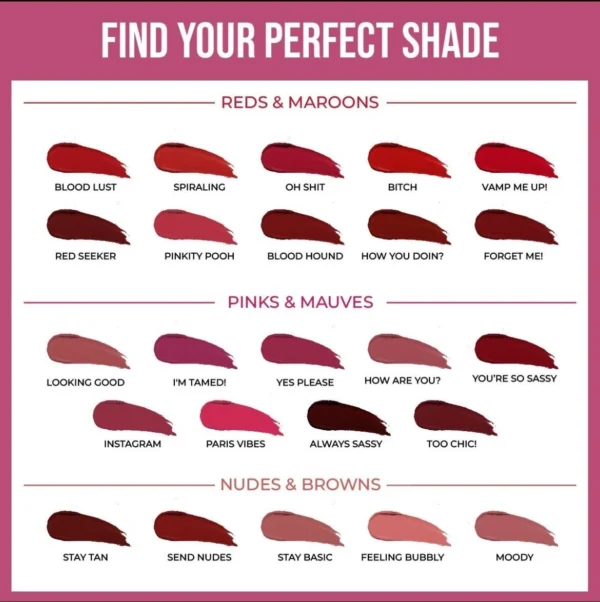 Insight 24 Hrs Non-Transfer Matte Lipstick (shed 08 stay basic)