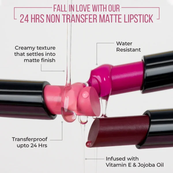 Insight 24 Hrs Non-Transfer Matte Lipstick (shed 08 stay basic)
