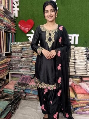 Premium Black FARSHI Salwar Suit Set