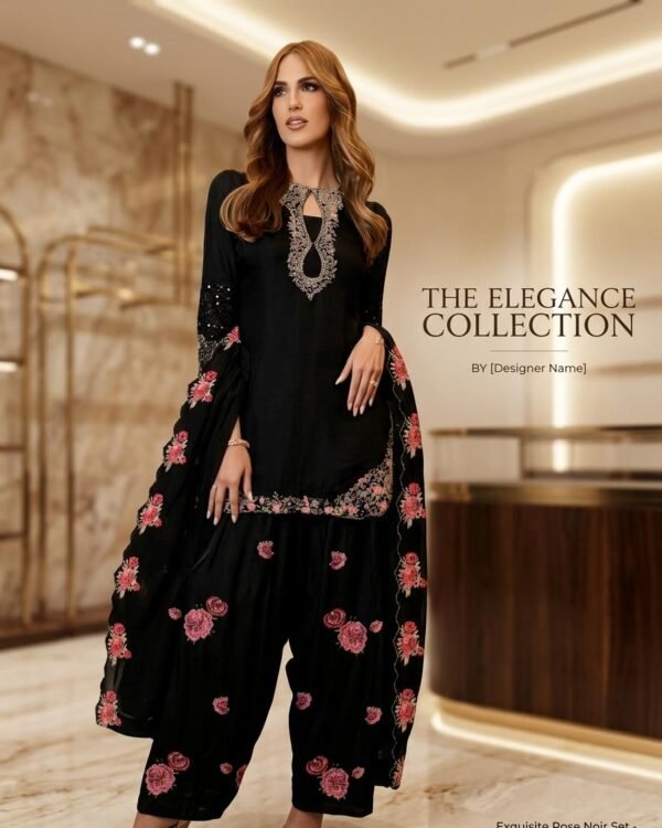 Premium Black FARSHI Salwar Suit Set