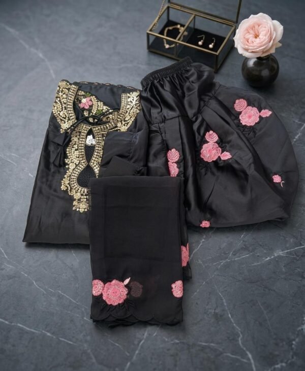 Premium Black FARSHI Salwar Suit Set