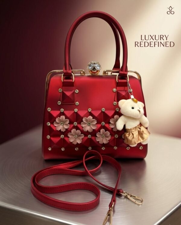 maroon bridal jelly handbag
