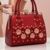 maroon bridal jelly handbag
