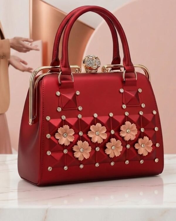 maroon bridal jelly handbag