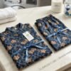 Elegant Floral Cotton Loungewear Suit Set