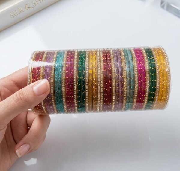 RAINDROP GLASS Bangle SET MULTI-COLOR 2.6