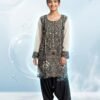 Monochrome Elegance Salwar Suit Set.