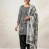 Monochrome Elegance Salwar Suit Set.