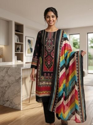 Elegance Printed 3-Piece Salwar Suit
