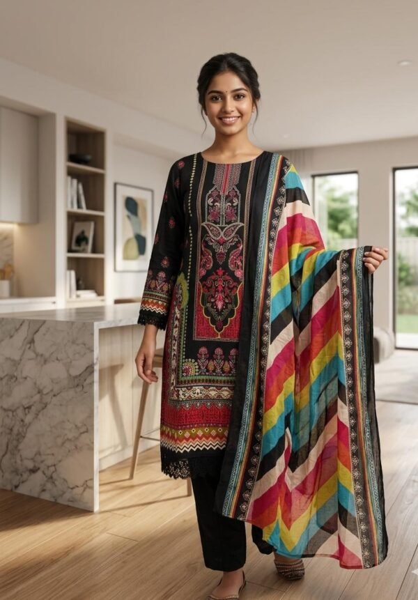 Elegance Printed 3-Piece Salwar Suit