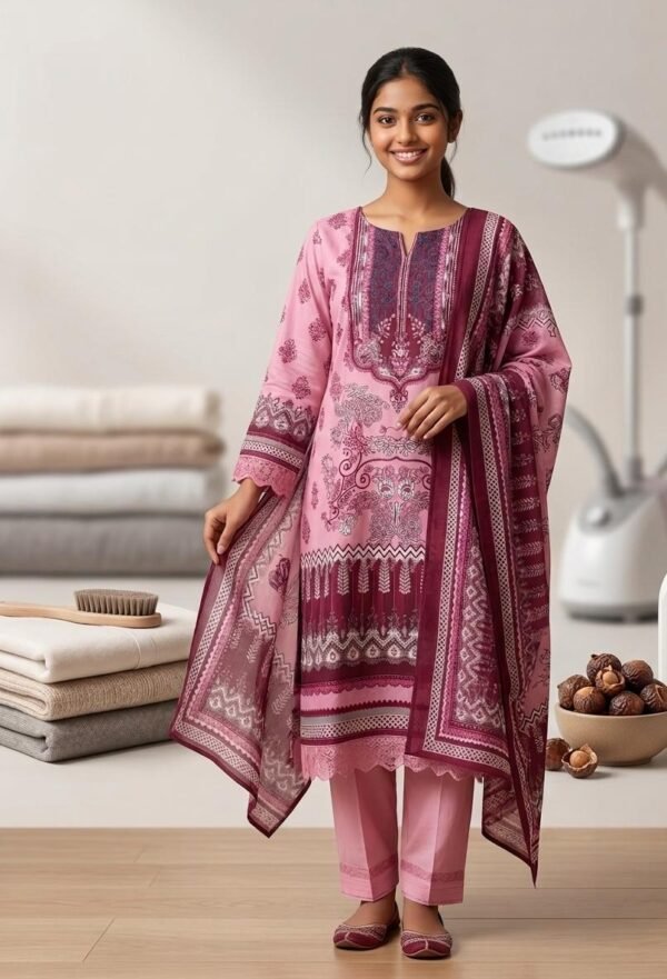 Orchid & Mauve Floral Printed Salwar Suit Set