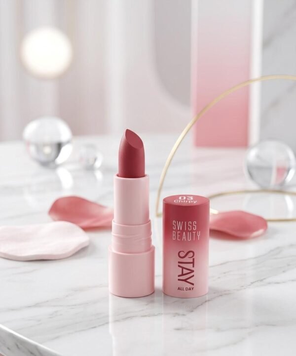 Swiss Beauty Stay All Day Lipstick – 03 chirpy
