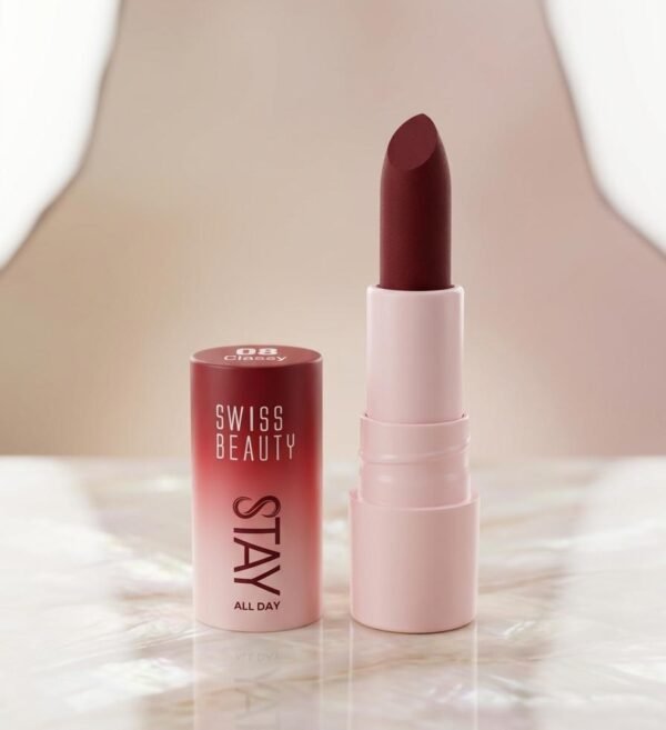 Swiss Beauty Stay All Day Lipstick – 08 classy