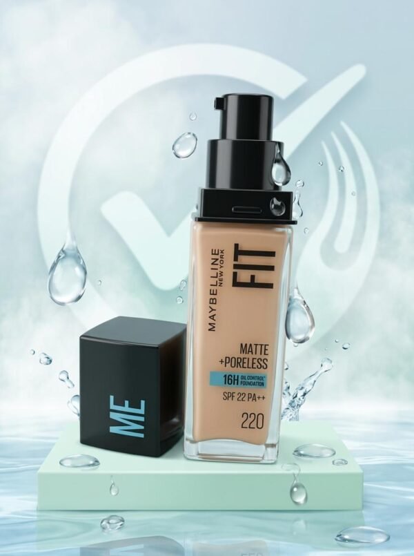 Maybelline New York Fit Me Matte + Poreless Foundation (Shade 220)